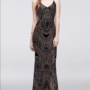 Strapless Glitter Formal Gown